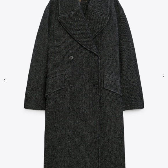Zara Double Breasted Wool Coat - Picture 3 of 8